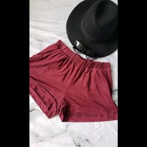 Velvety Wine Shorts